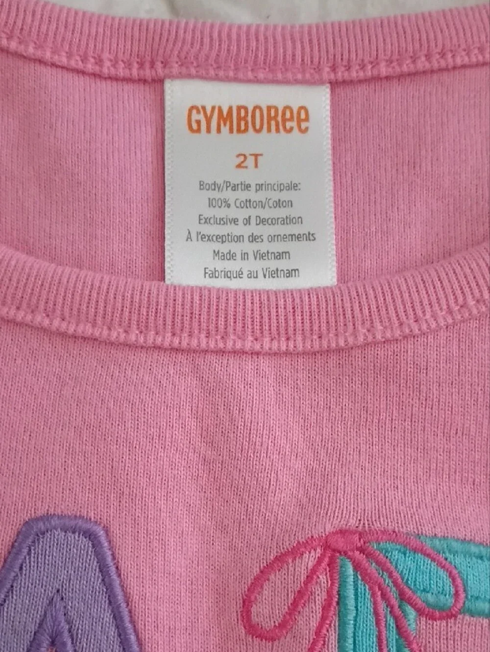 Gymboree Pink Short Sleeve ABC Graphic Tee